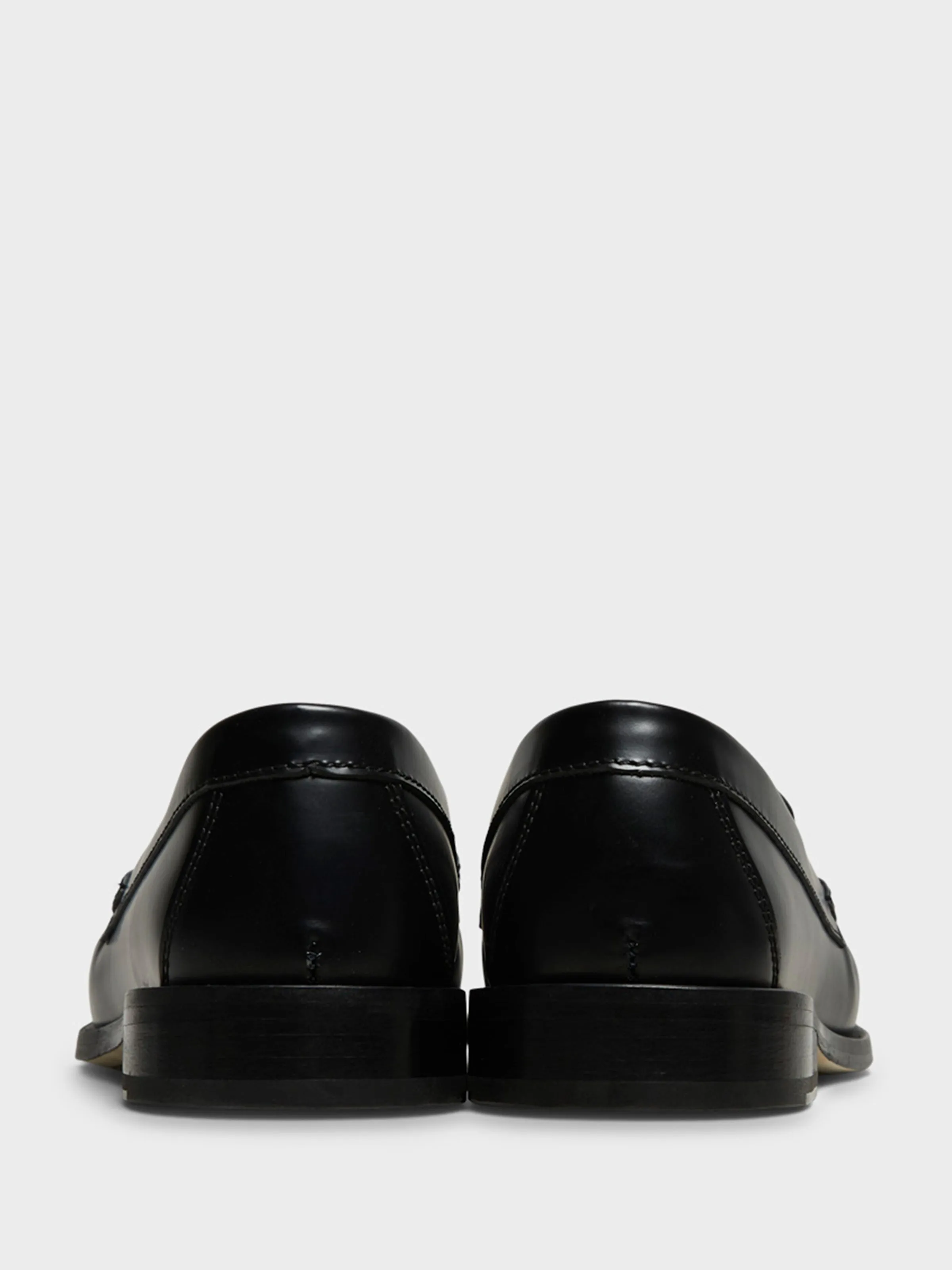 Michel Mocassin Shoes in Black Leather