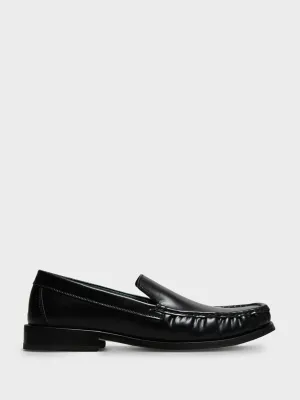 Michel Mocassin Shoes in Black Leather