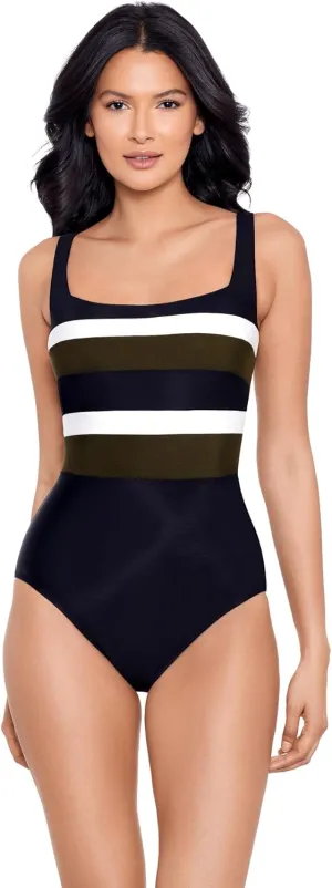 Miraclesuit Women's Swimwear Spectra Trinity Underwire Tummy Control One Piece Swimsuit
