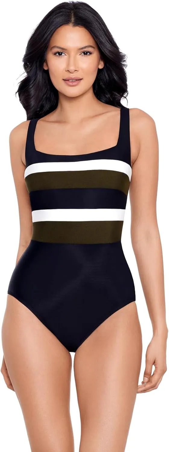 Miraclesuit Women's Swimwear Spectra Trinity Underwire Tummy Control One Piece Swimsuit