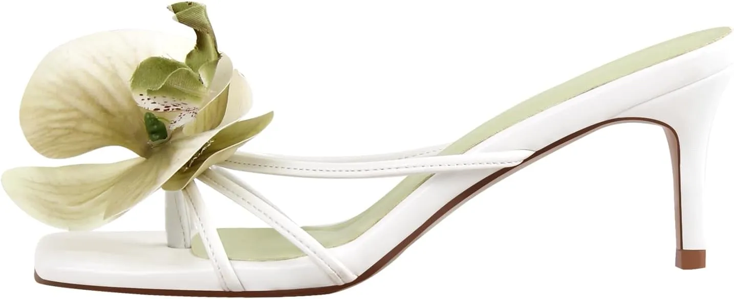 MissHeel Orchid Heels for Women Slip On Kitten Heel