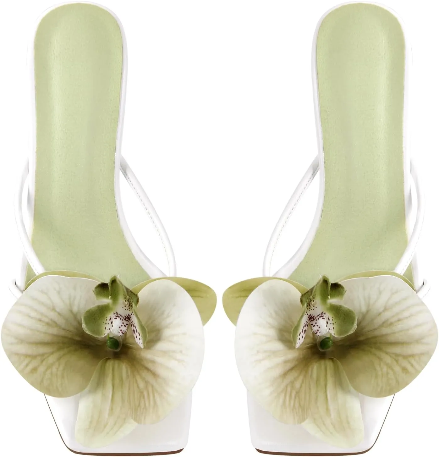 MissHeel Orchid Heels for Women Slip On Kitten Heel