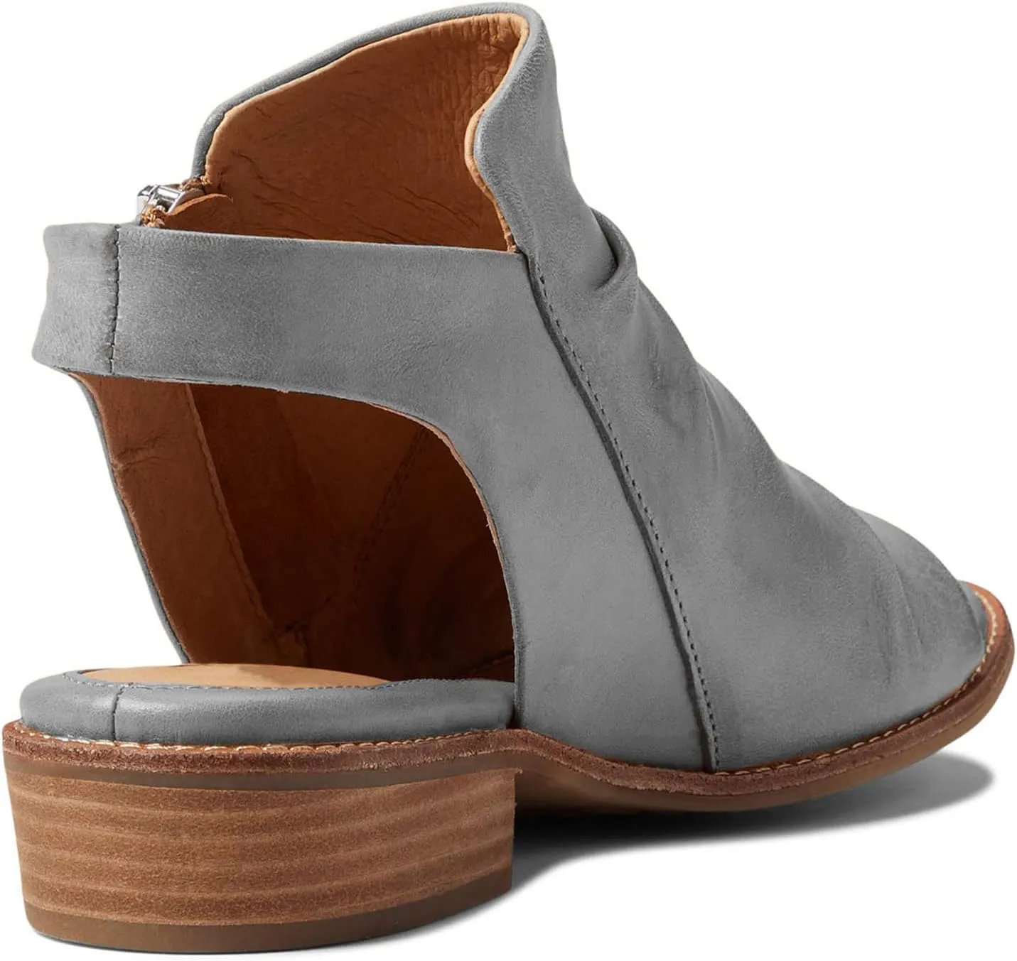 MOOMMO Women Low Block Heel Sandal Booties Peep Toe Side Zipper Sandals Cut Out Backless Chunky Stacked Heel Slingback Ankle Boots Open Toe Pleated Retro Casual Heeled Sandals Dress Party 4-11 M US