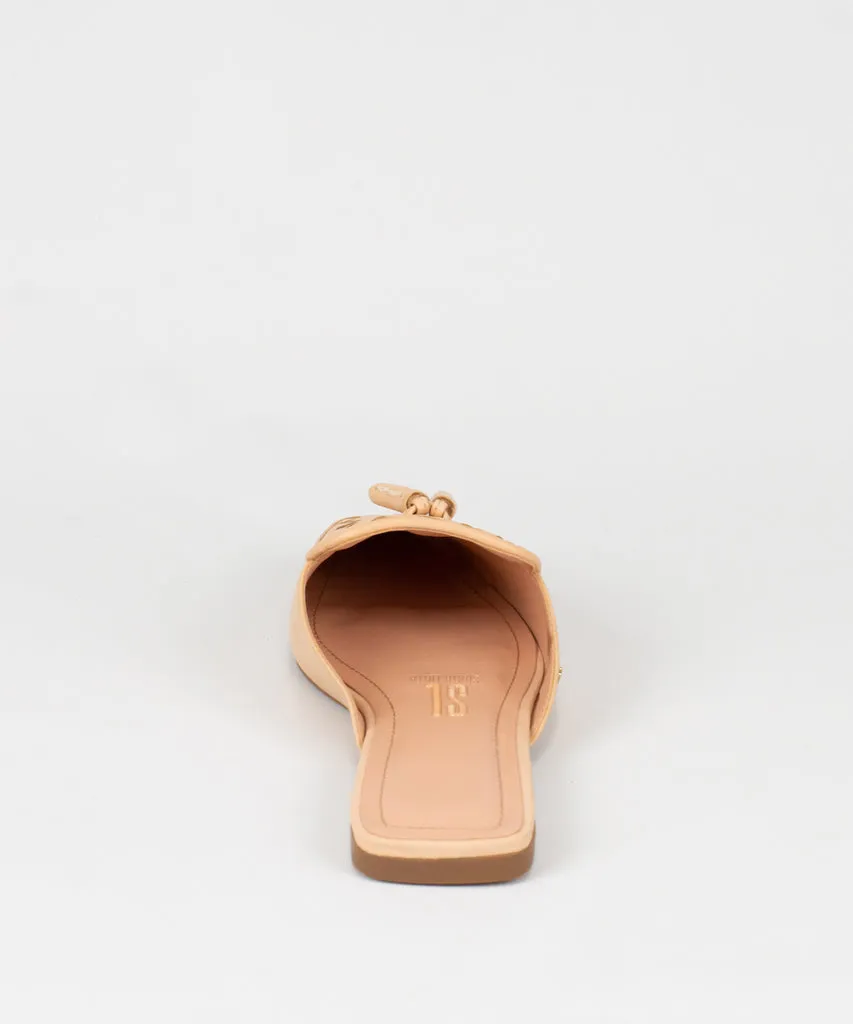 Mule Santa Lolla Nude Tramado Bico Quadrado Couro - 0505.362A.02E7.0032