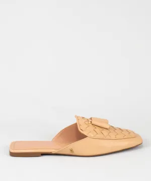 Mule Santa Lolla Nude Tramado Bico Quadrado Couro - 0505.362A.02E7.0032