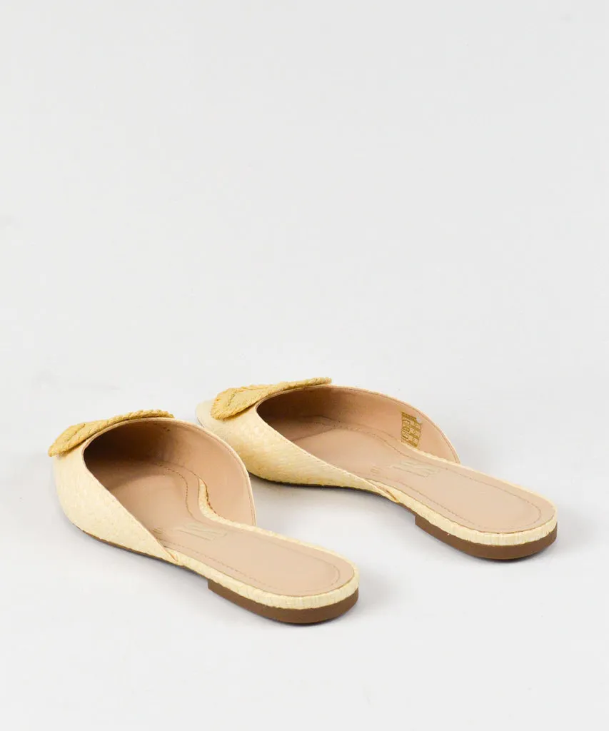 Mule Santa Lolla Palha Bico Fino Coração - 0346.34E2.0256.00B0