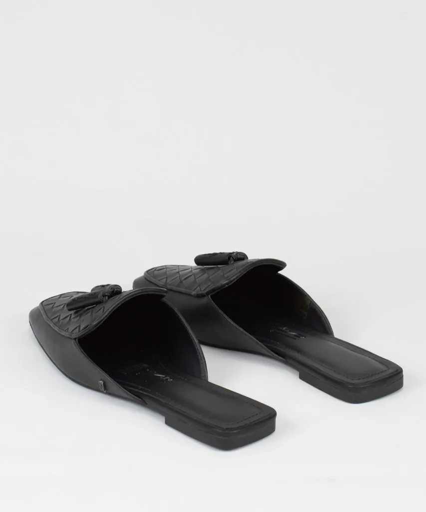 Mule Santa Lolla Preto Bico Quadrado Couro - 0505.362A.02E7.0001