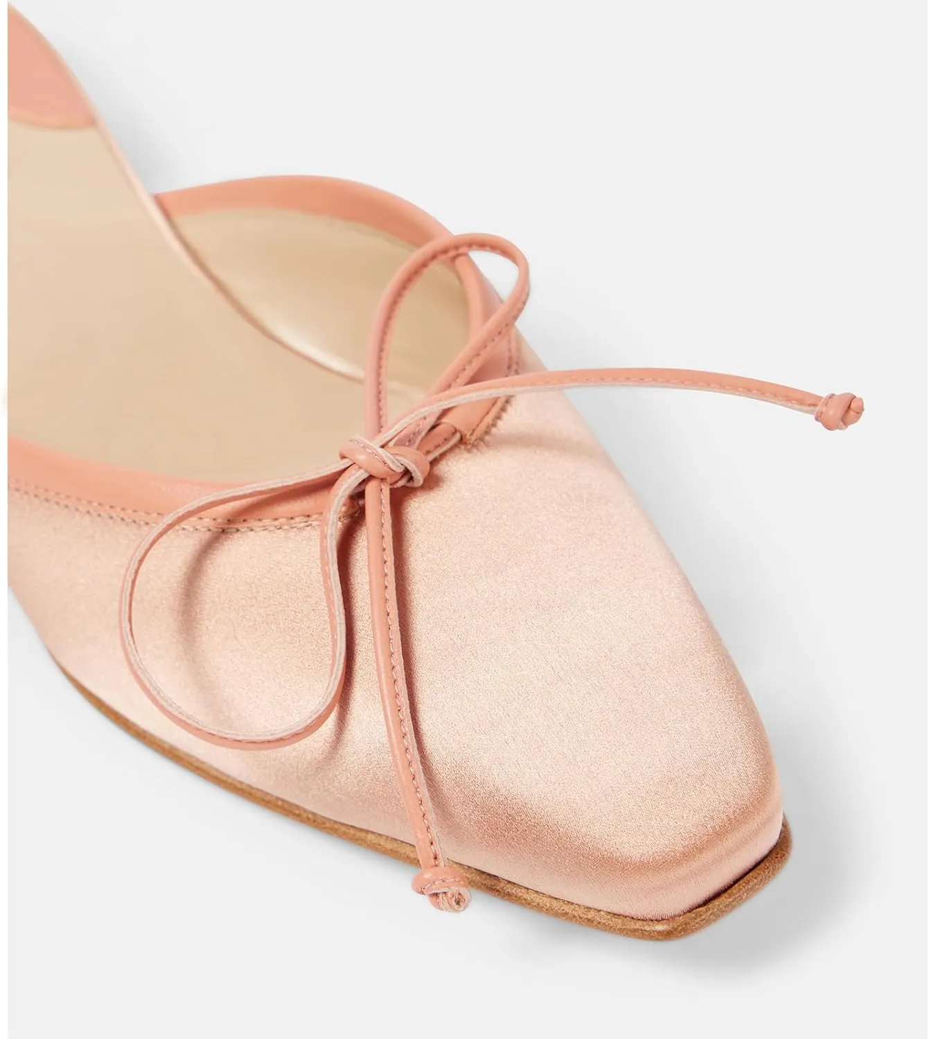 Mules for Women Satin Square Toe Bow Flats Closed Toe Slip on Backless Loafers