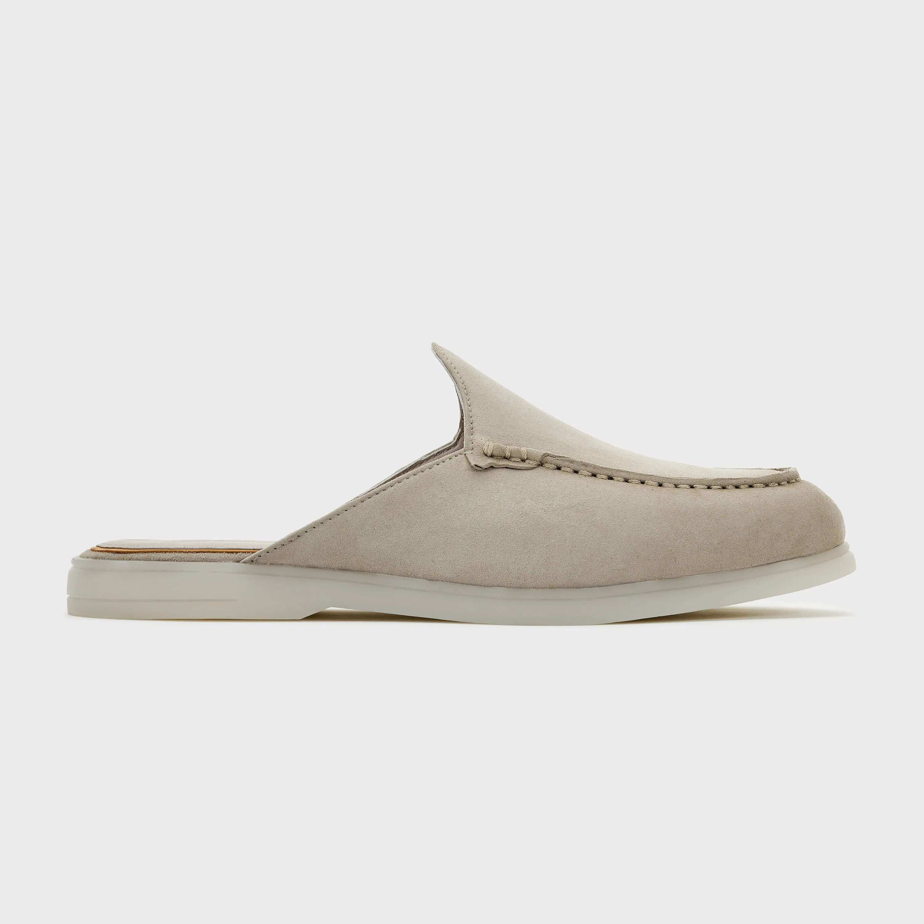 Nagra Mule | Stone Suede