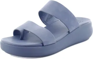 Naturalizer Womens Genn-Drift 2 Leather Wedge Sandals Blue 12 Medium (B,M)