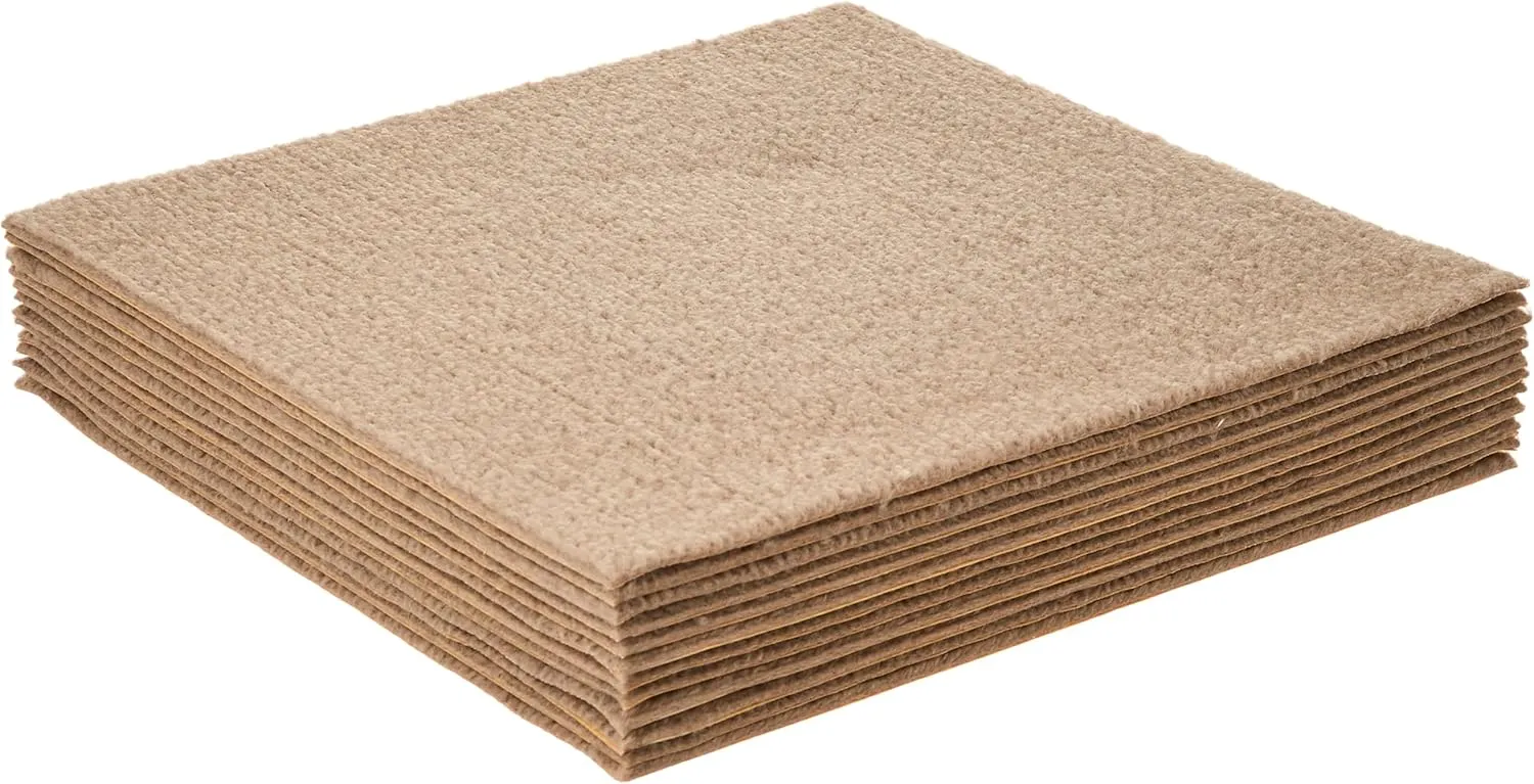 Nexus Self Adhesive 12-Inch Carpet Floor Tiles, 12 Tiles - 12" x 12", Tan - Peel & Stick, DIY Flooring for Kitchen, Dining Room, Bedrooms & Bathrooms by Achim Home Decor