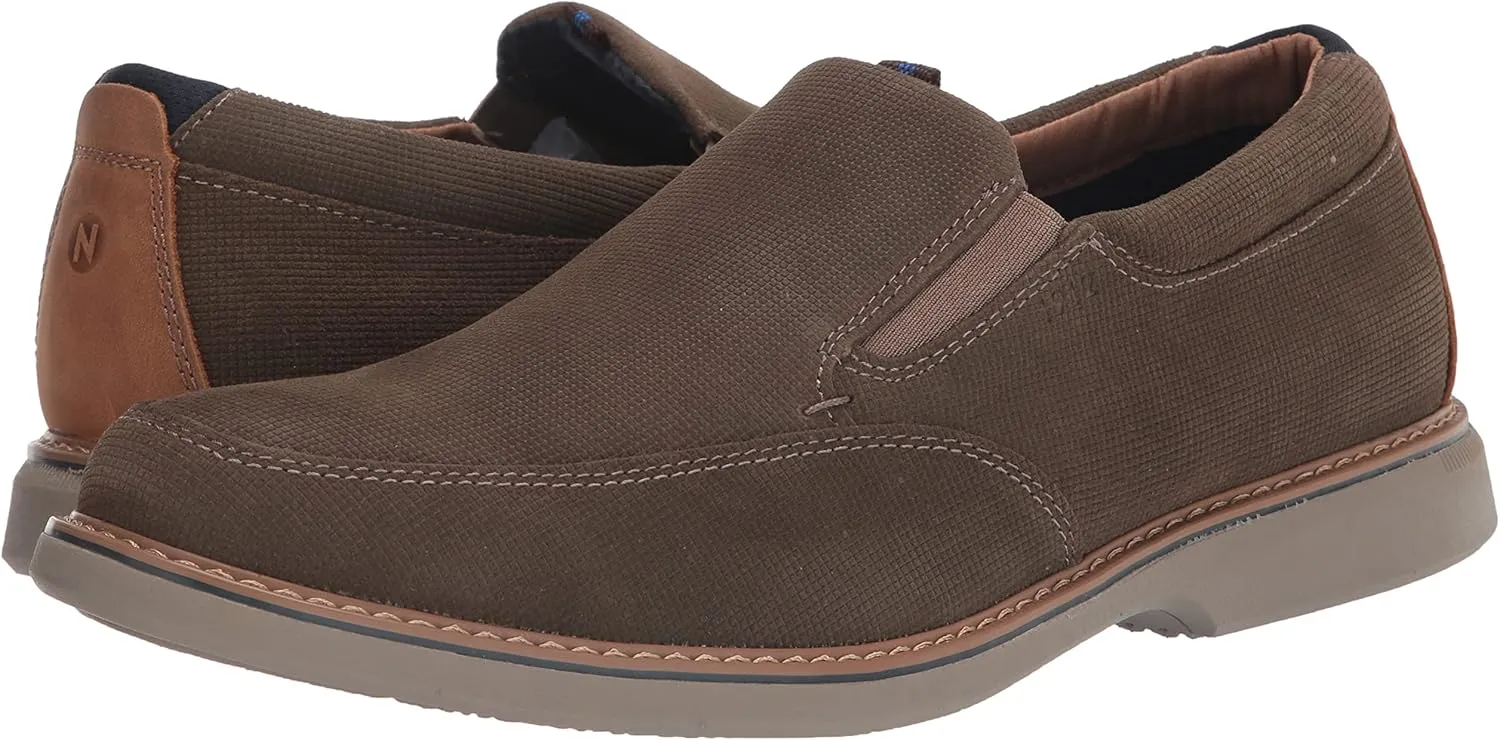 Nunn Bush Men's Otto Moccasin Toe Slip on Leather Loafer with Lightweight Sole