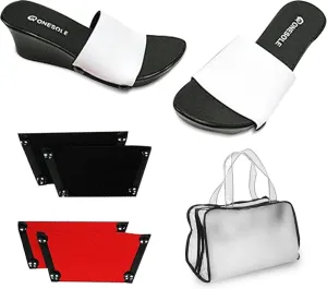 Onesole Shark Tank Special Shoe Set, Interchangeable Sandals for women Solid Black, Solid Red, & Solid White Comfie Tops, for women's wedge Sandals
