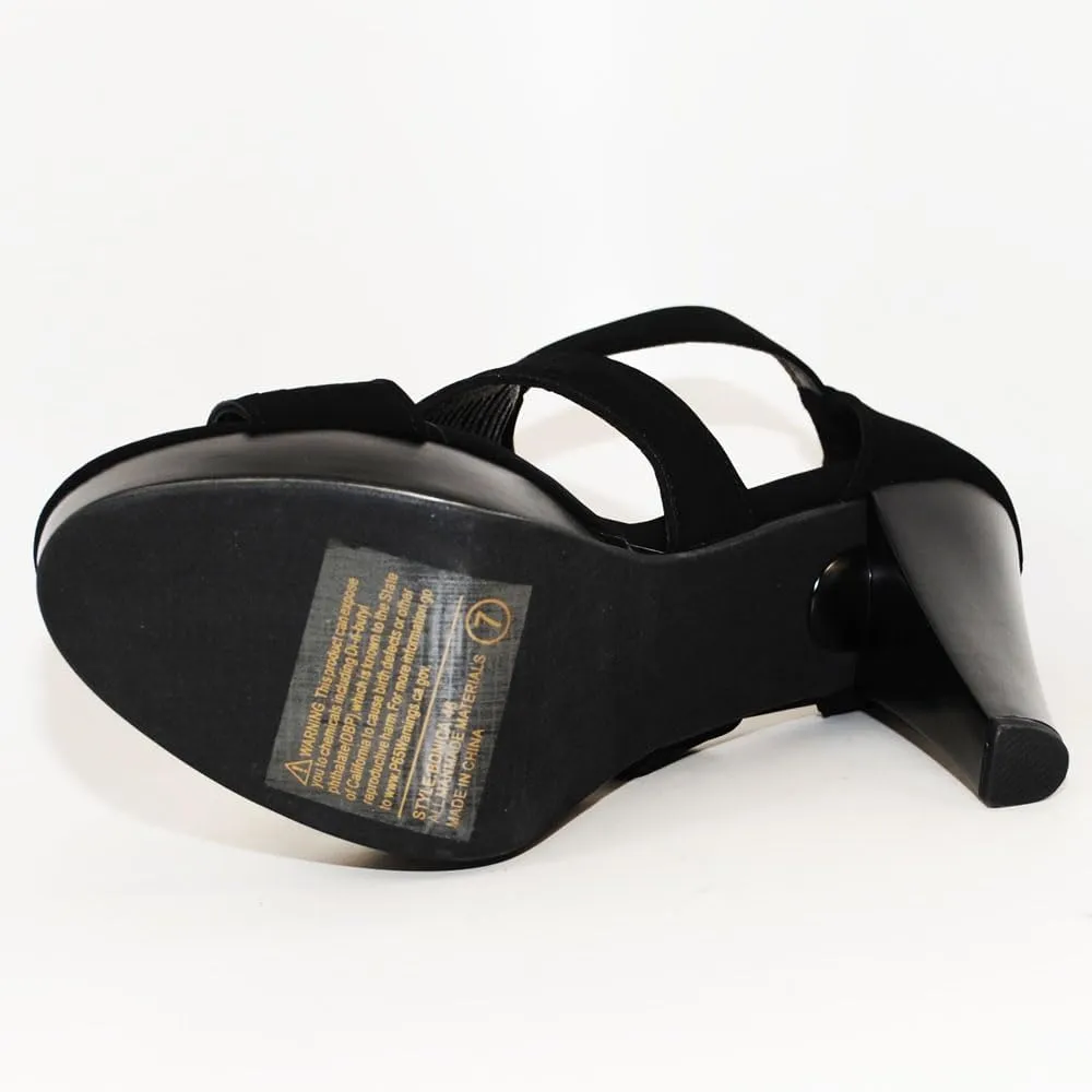 Open Toe Ankle Strap Sandal – Western Bootie Stacked Heel Open Toe Cutout Shoes
