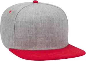 OTTO Square Flat Visor SNAP 5 Panel Pro Style Snapback Hat