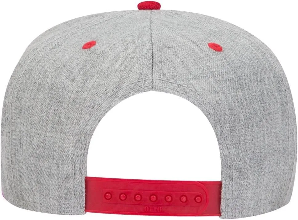 OTTO Square Flat Visor SNAP 5 Panel Pro Style Snapback Hat