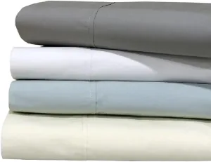 Oversized (120x112) Cotton Percale Flat Sheet Only for California King Beds, Solid Grey