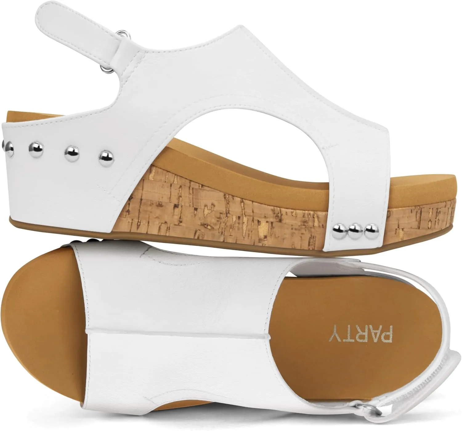 PARTY Womens Wedge Sandals With Strap for Dressy Ladies Sandals Casual Wedge