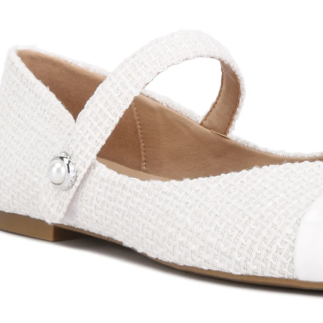Patent Toe Cap Satin Mary Jane