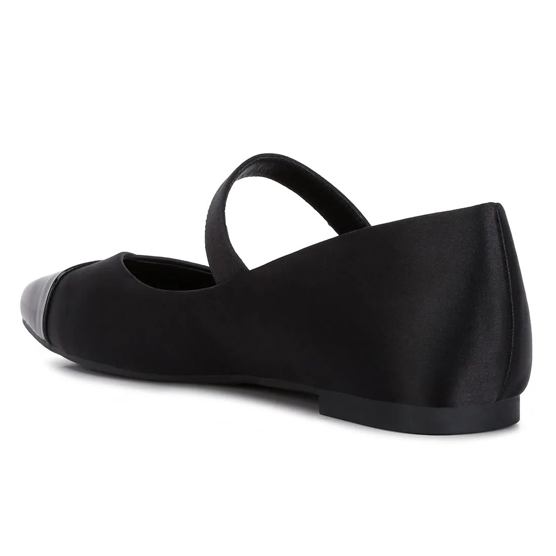 Patent Toe Cap Satin Mary Jane