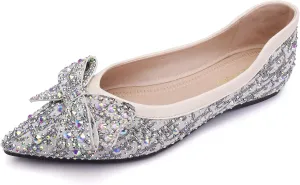 Pearl Decoration Women's Flat Bottom Pointed Toe One Step Flat Bottom Flat Bottom Shoes