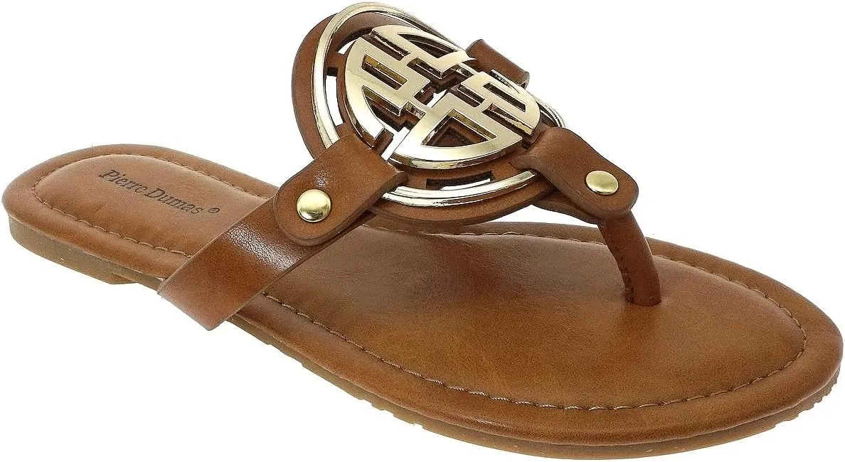 Pierre Dumas Women's Thong Sandals Limit-24 New Tan 7.5