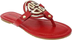 Pierre Dumas Women's Thong Sandals Limit-24 Red 8