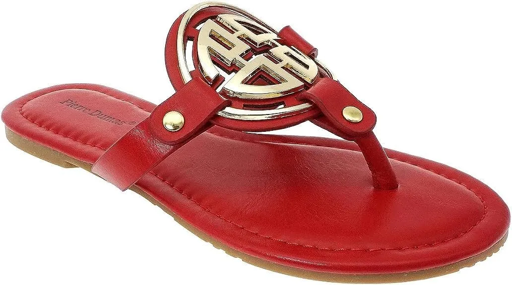 Pierre Dumas Women's Thong Sandals Limit-24 Red 8