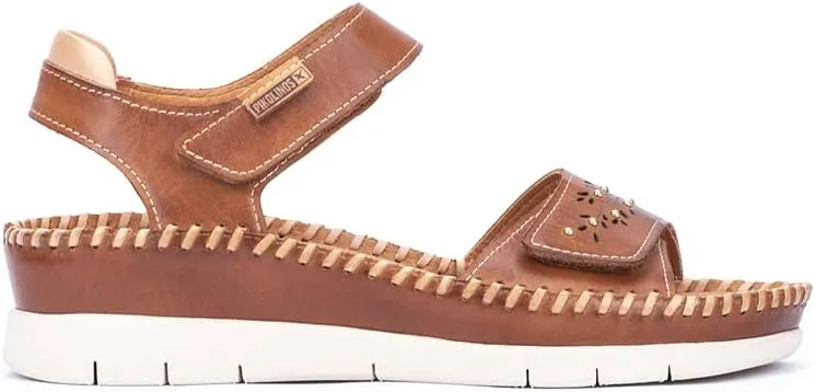 PIKOLINOS Leather Wedge Sandals Altea W7N - Size 7.5-8 Brandy