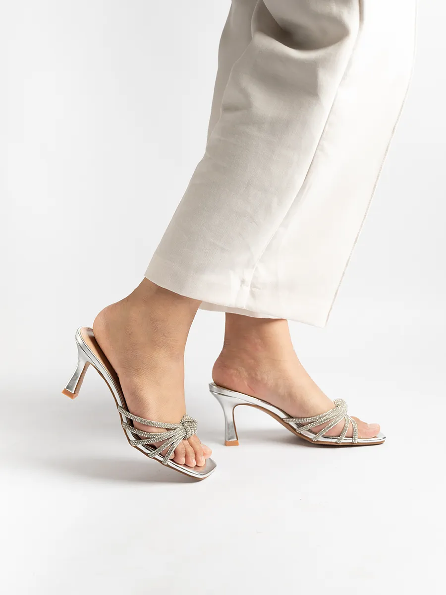 Princess Knot Glitter Mules