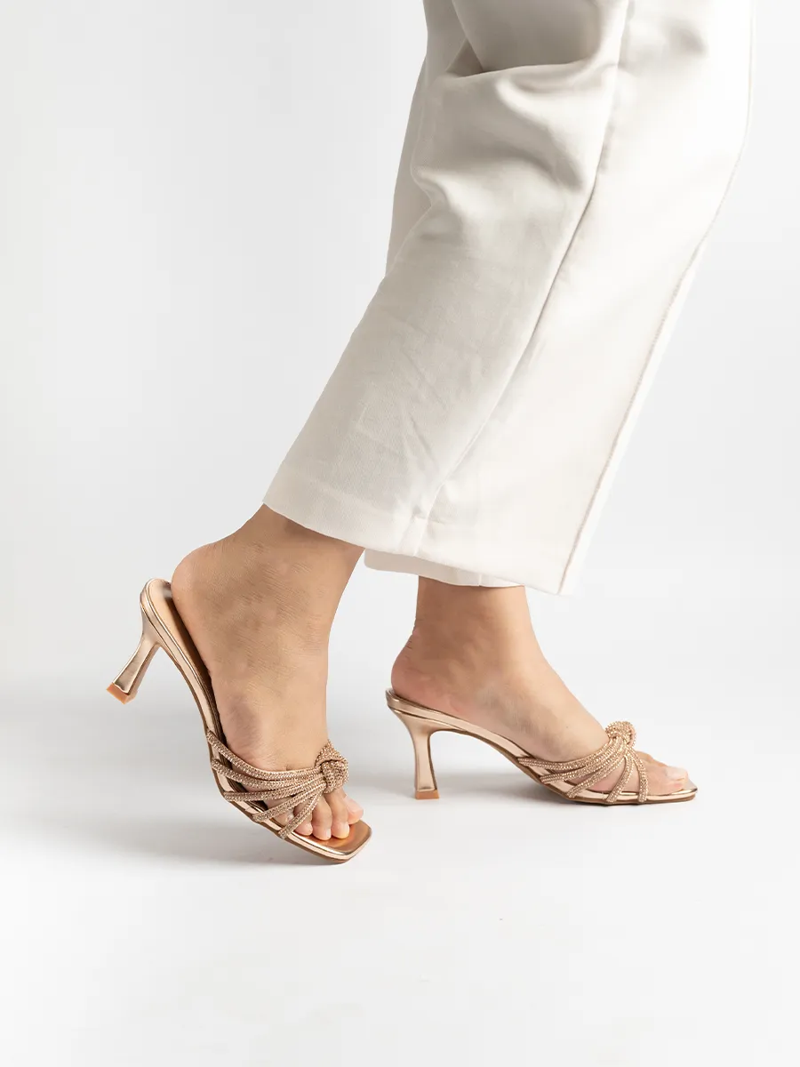 Princess Knot Glitter Mules