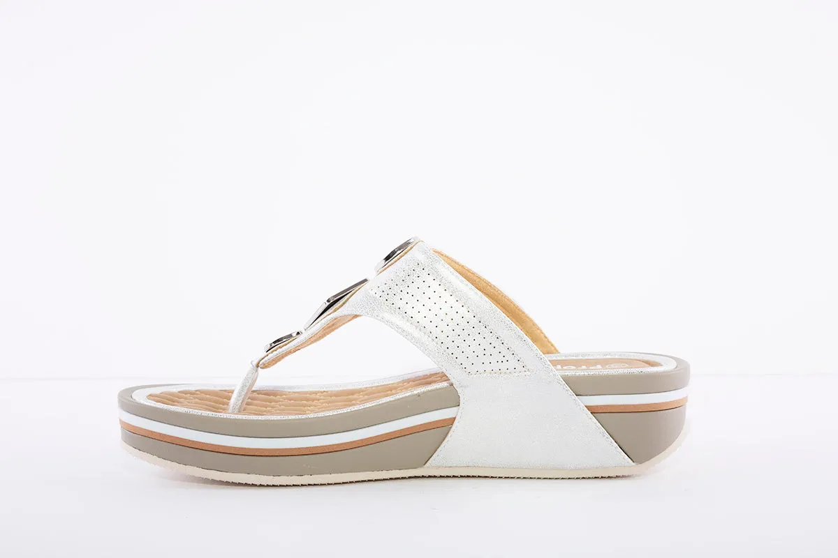 PROPET - WW1500 GLITTER TOE-POST MULE - SILVER