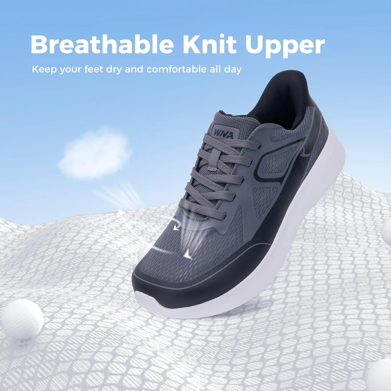QAUPPE Wide Toe Box Walking Shoes for Men | Zero Drop Minimalist Design | Arch Support for Plantar Fasciitis | Slip-On Tennis Shoes US 8-12