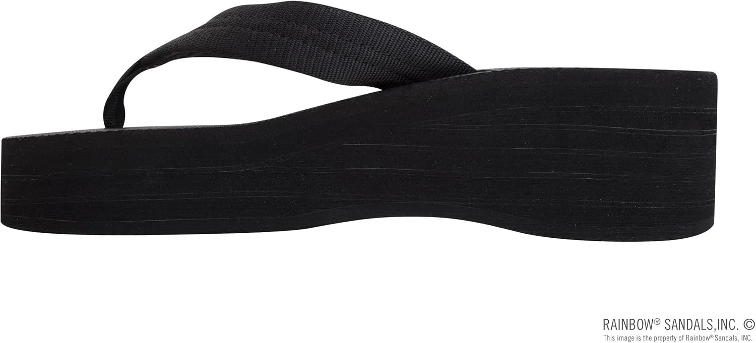 Rainbow Sandals Women's Six Layer Wedge Rubber 1" EVA Filled Nylon Strap