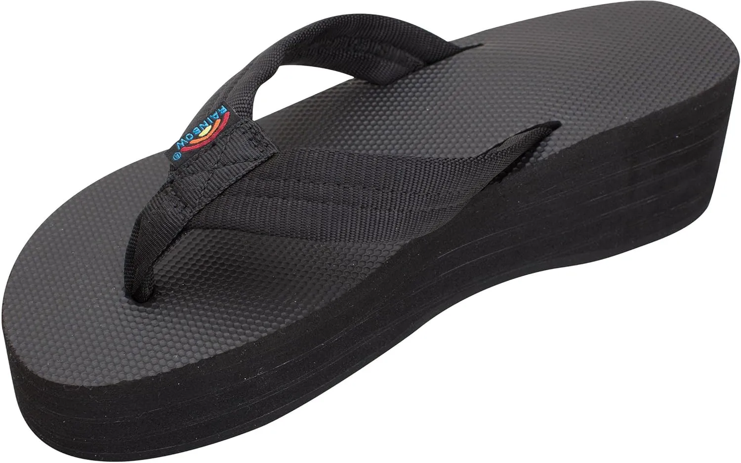 Rainbow Sandals Women's Six Layer Wedge Rubber 1" EVA Filled Nylon Strap