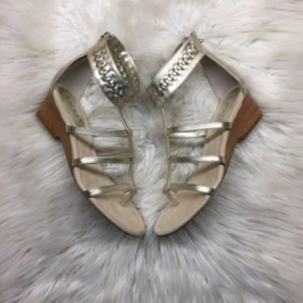 Ralph Lauren Gold Wedge Sandals 8M