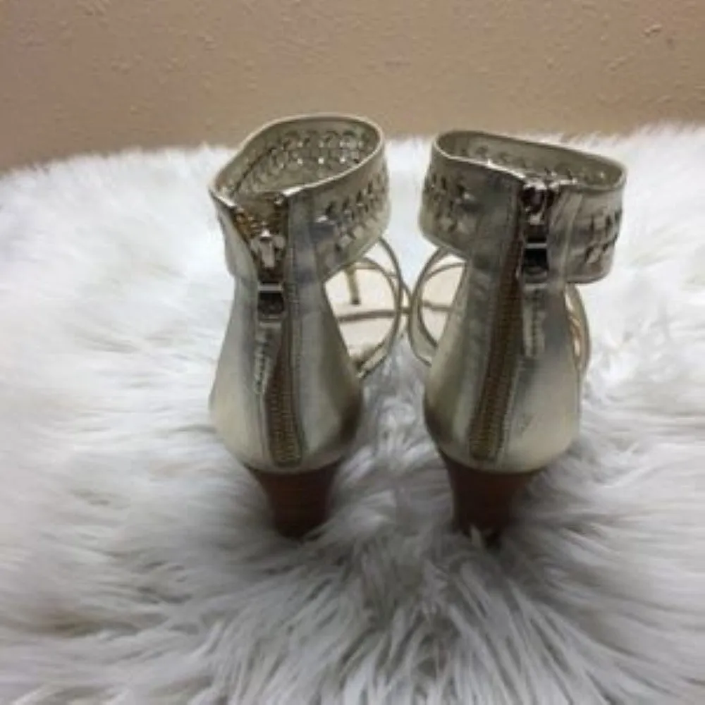 Ralph Lauren Gold Wedge Sandals 8M