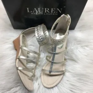 Ralph Lauren Gold Wedge Sandals 8M