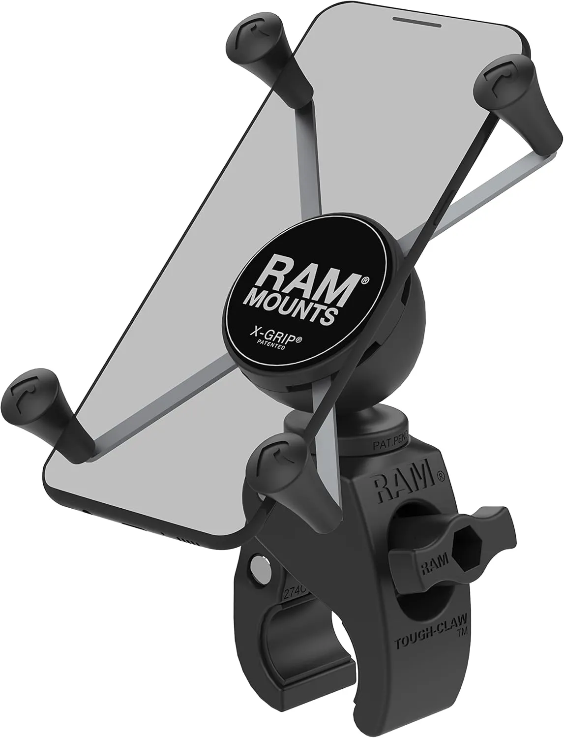 RAM MOUNTS X-Grip Large Phone Mount with RAM Snap-Link Tough-Claw RAM-HOL-UN10-400U for Motorcycle, ATV/UTV, Bike