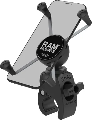 RAM MOUNTS X-Grip Large Phone Mount with RAM Snap-Link Tough-Claw RAM-HOL-UN10-400U for Motorcycle, ATV/UTV, Bike
