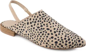 RF ROOM OF FASHION Women's Pointed Toe Slingback Mule Slide in Flats (Cheetah-D1, Size 5.5)