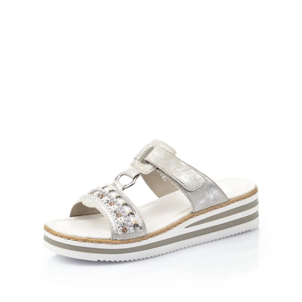 Rieker - V02M6-40 FLAT FASHION MULE - GREY