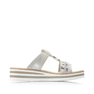 Rieker - V02M6-40 FLAT FASHION MULE - GREY