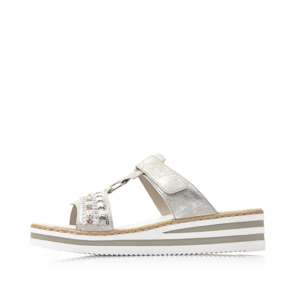 Rieker - V02M6-40 FLAT FASHION MULE - GREY