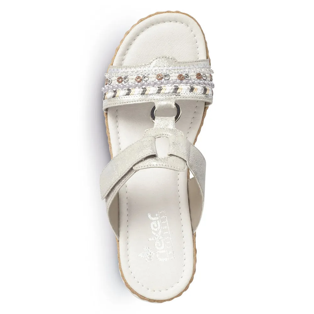 Rieker - V02M6-40 FLAT FASHION MULE - GREY