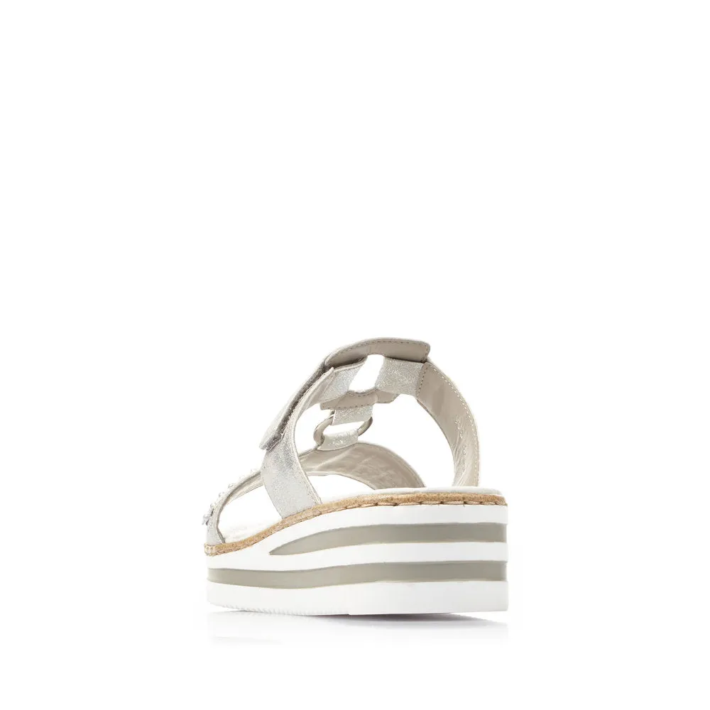 Rieker - V02M6-40 FLAT FASHION MULE - GREY