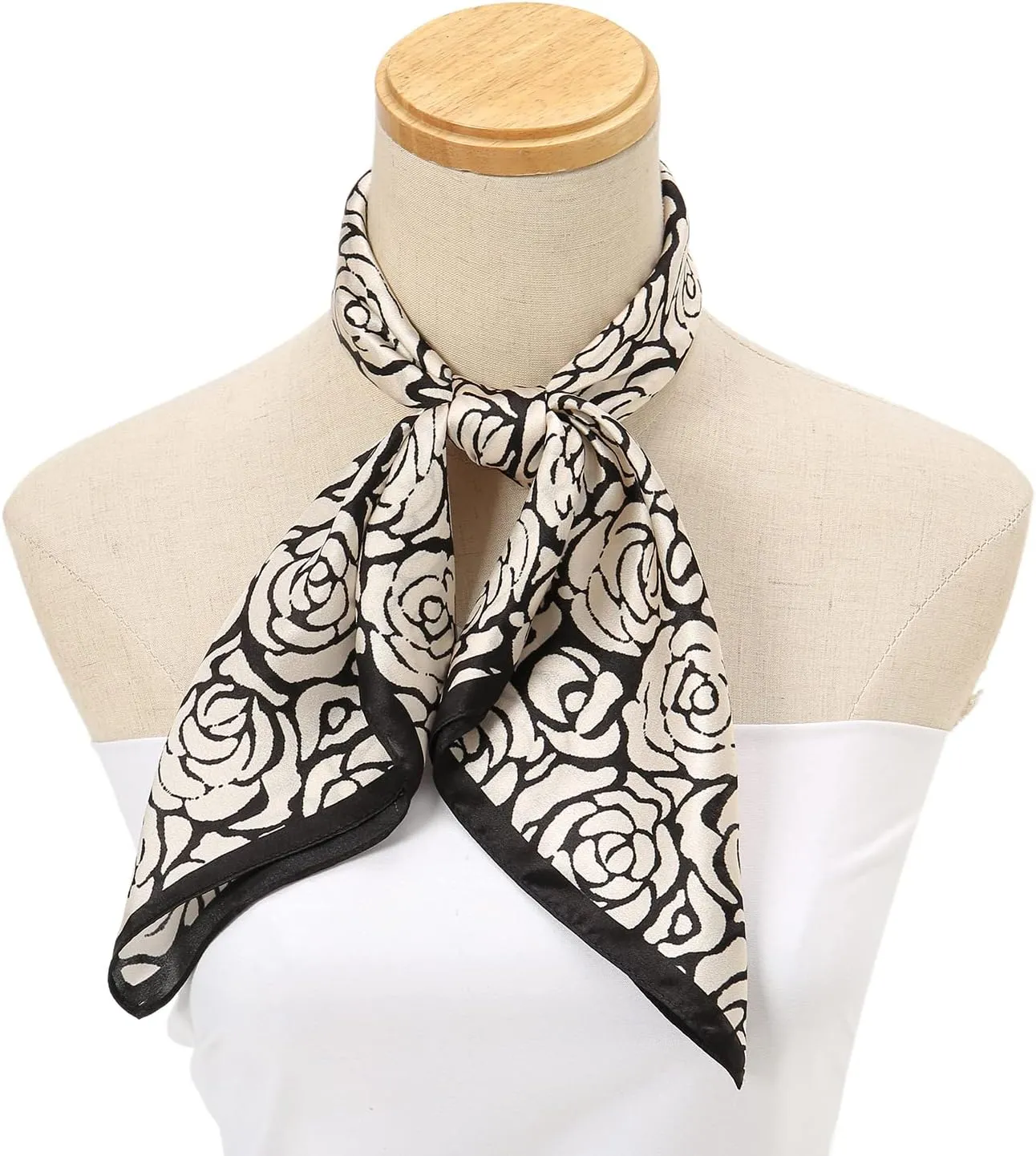 RIIQIICHY 100% Silk Scarf Head Scarf for Women Hair Scarf for Sleeping Hair Wrapping at Night Square Neck Scarves