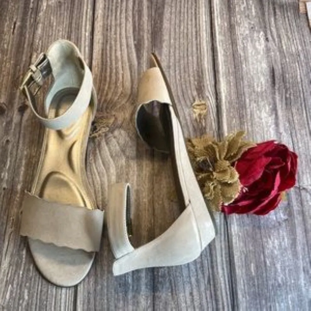 ROCKPORT Zandra Pink Rose Suede Curve Sandals 9.5M