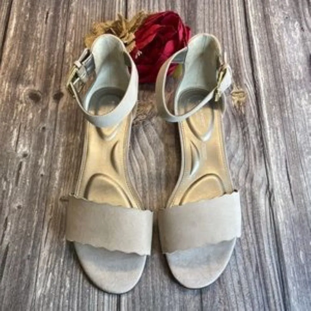 ROCKPORT Zandra Pink Rose Suede Curve Sandals 9.5M