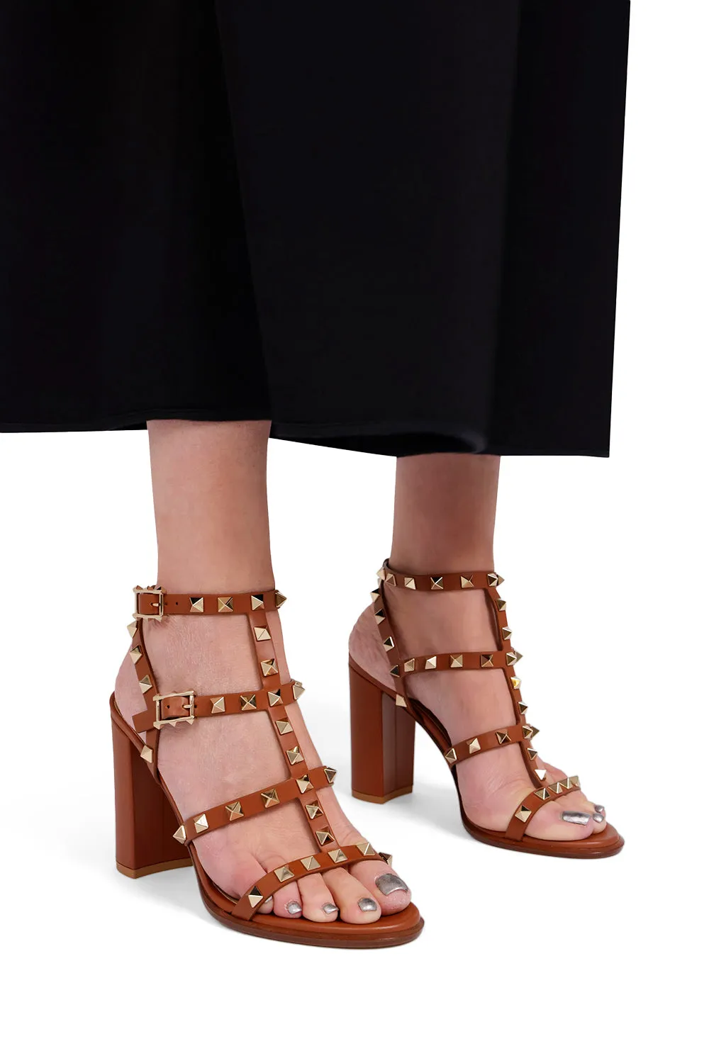 ROCKSTUD FOUR STRAP 90MM SANDAL | SELLERIA